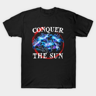Conquer the Sun with Blue Spider Lily T-Shirt